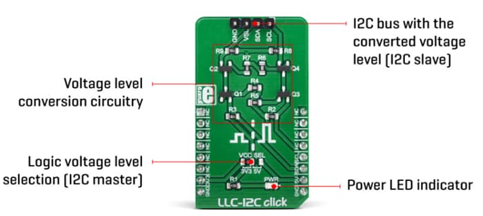 Mikroe MIKROE-3276 LLC-I2C Click板